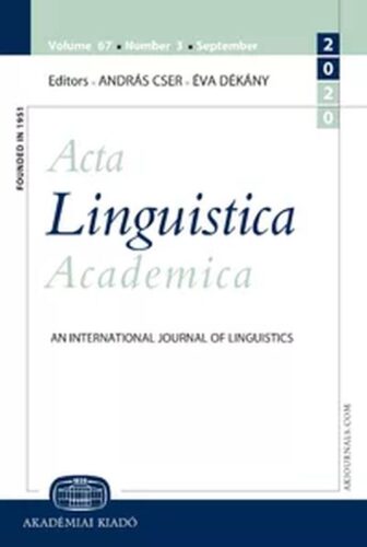 Az Acta Linguistica Academica legújabb számának bemutatója