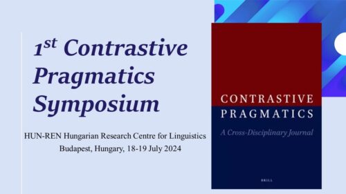 1st Contrastive Pragmatics Symposium