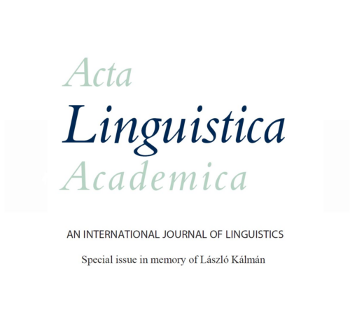 Megjelent az Acta Linguistica Academica Kálmán László emlékének szentelt 2024/1-2 száma